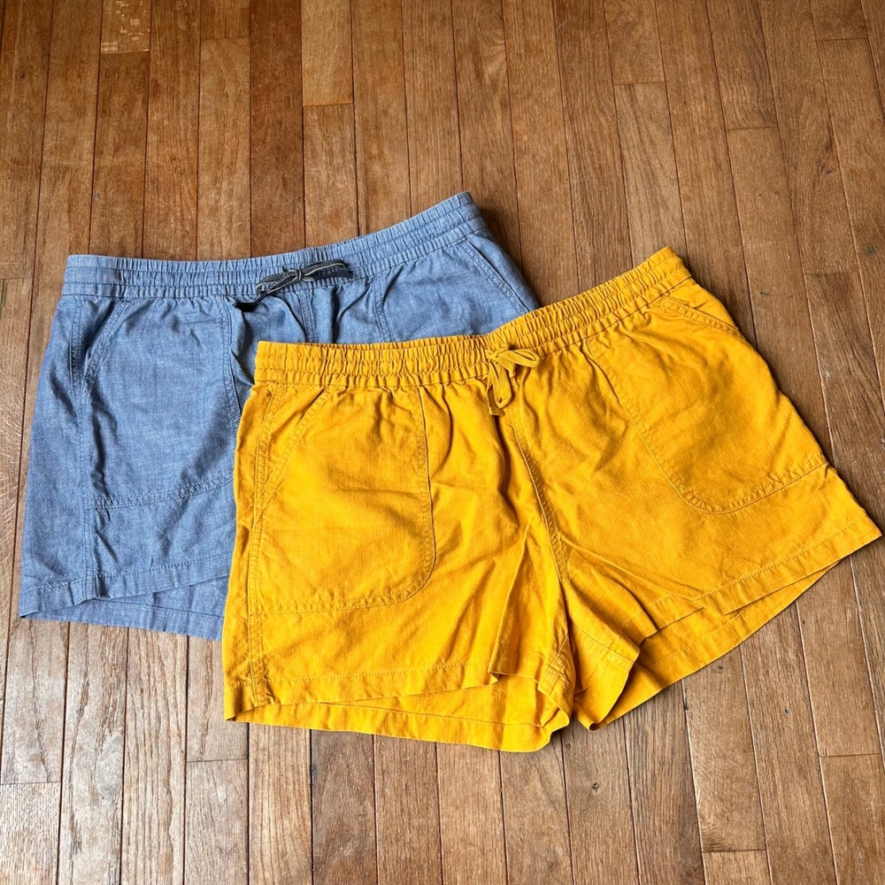 J.Crew Point Sur Shorts Women L Bundle Linen Cotton Drawstring Modern Resort